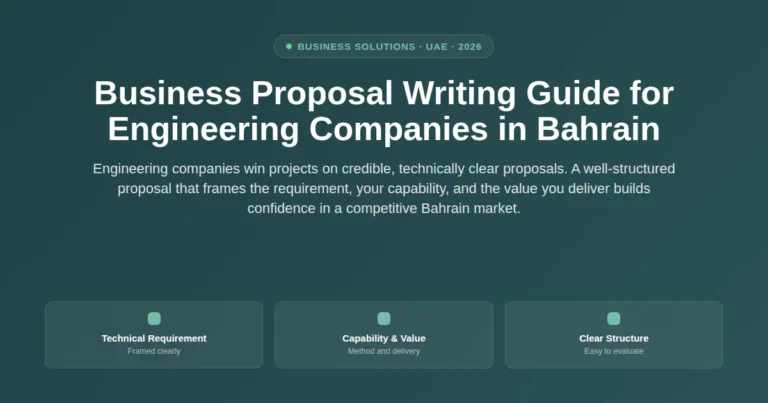 Business proposal writing guide for engineering companies in Bahrain featured image