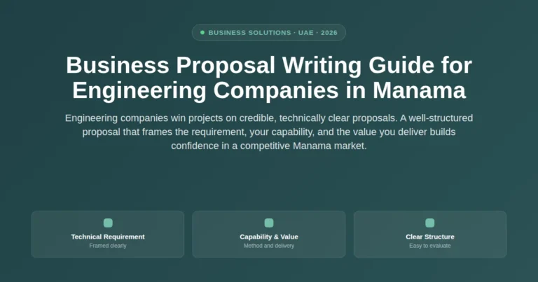 Business proposal writing guide for engineering companies in Manama, Bahrain featured image