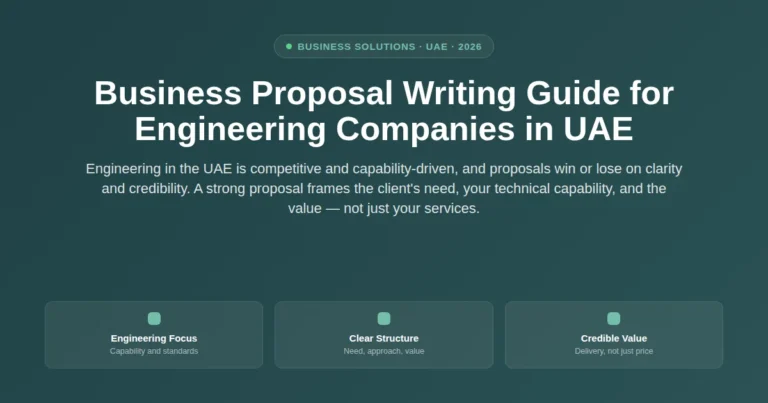 Business proposal writing guide for engineering companies in UAE featured image