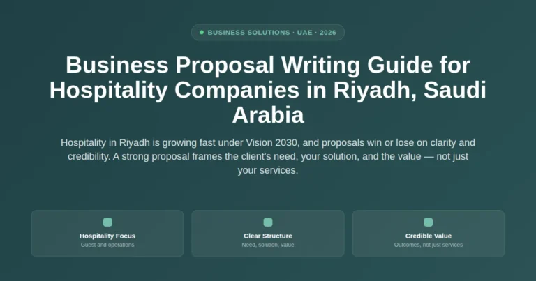 Business proposal writing guide for hospitality companies in Riyadh, Saudi Arabia featured image
