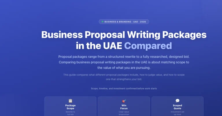 Business Proposal Writing Packages in the UAE Compared featured image