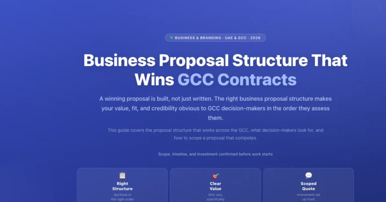 Business Proposal Structure That Wins GCC Contracts featured image
