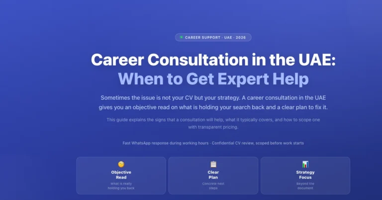 Career Consultation in the UAE: When to Get Expert Help With Your Job Search featured image
