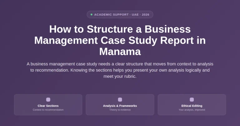 How to structure a business management case study report in Manama, Bahrain featured image
