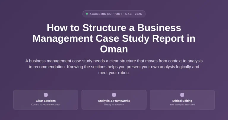 How to structure a business management case study report in Oman featured image