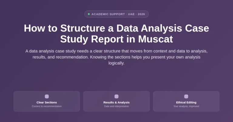 How to structure a data analysis case study report in Muscat, Oman featured image