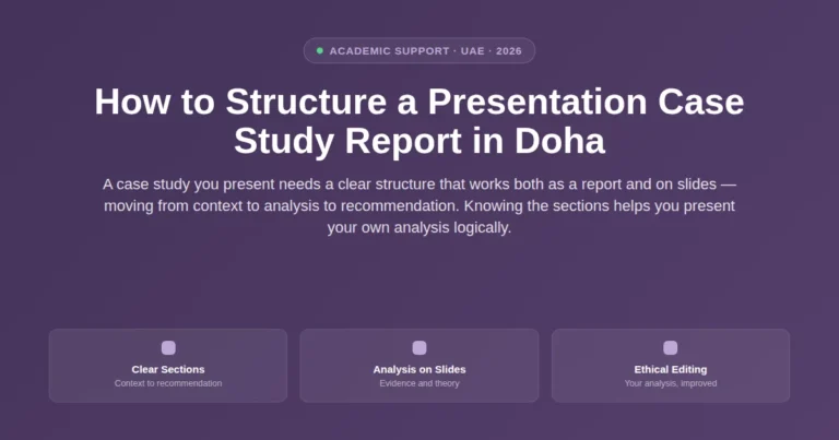 How to structure a presentation case study report in Doha, Qatar featured image