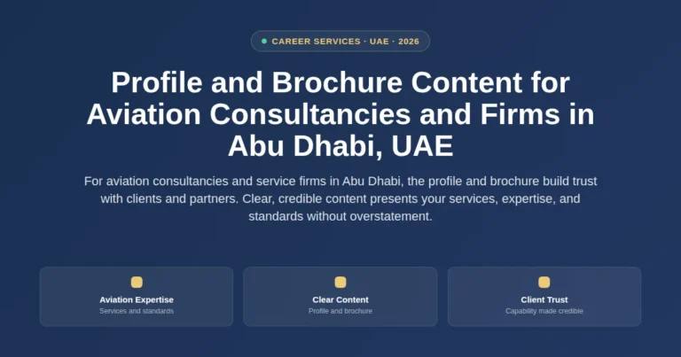 Profile and brochure content for aviation clinics and consultants in Abu Dhabi, UAE featured image