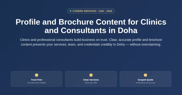 Profile and brochure content for aviation clinics and consultants in Doha, Qatar featured image