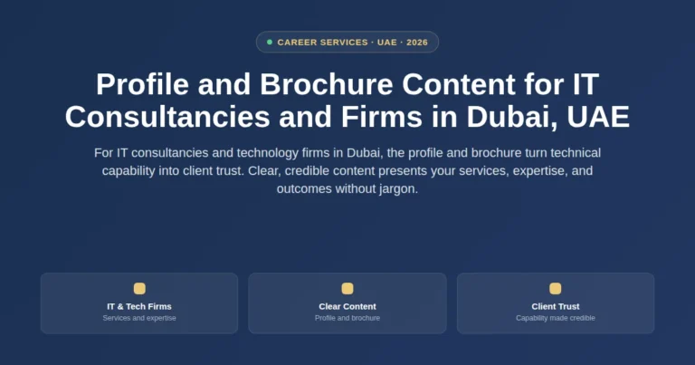 Profile and brochure content for IT clinics and consultants in Dubai, UAE featured image
