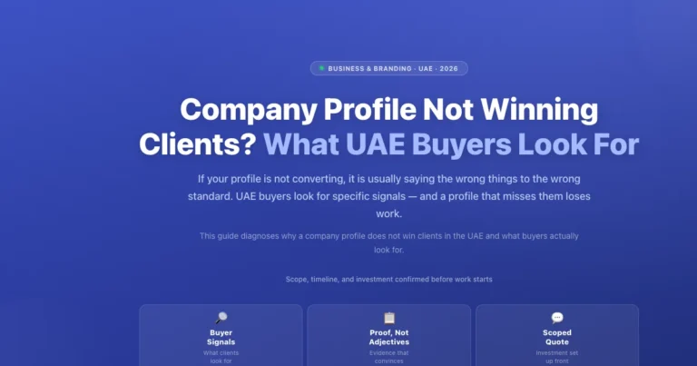Company Profile Not Winning Clients? What UAE Buyers Look For featured image