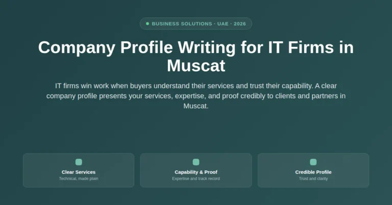 Company profile writing for IT firms in Muscat, Oman featured image