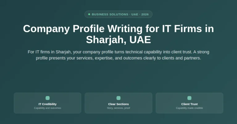 Company profile writing for IT firms in Sharjah, UAE featured image