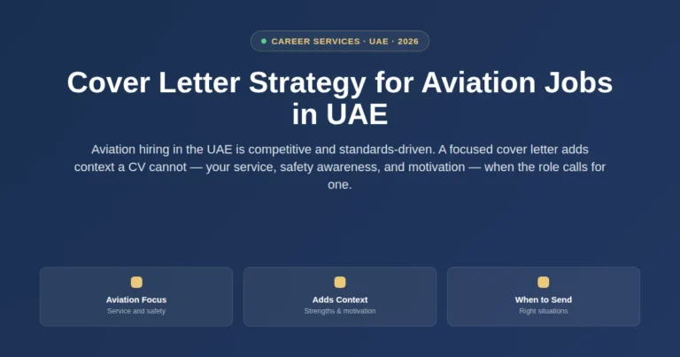 Cover letter strategy for aviation jobs in UAE featured image