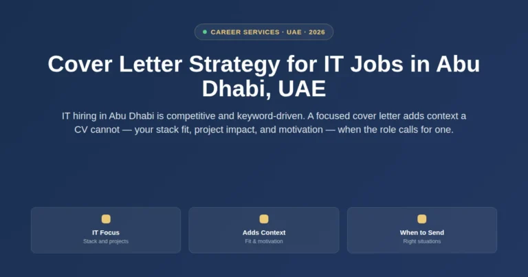 Cover letter strategy for IT jobs in Abu Dhabi, UAE featured image