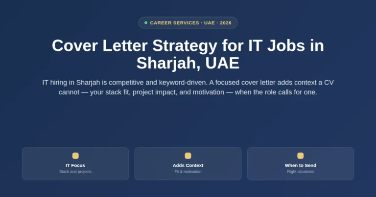 Cover letter strategy for IT jobs in Sharjah, UAE featured image