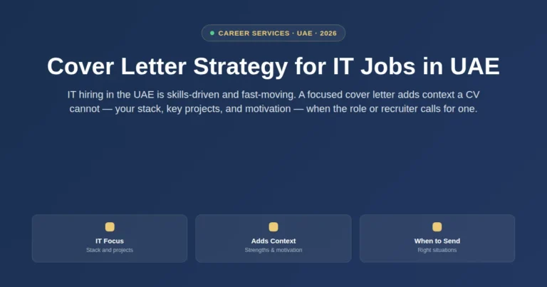 Cover letter strategy for IT jobs in UAE featured image