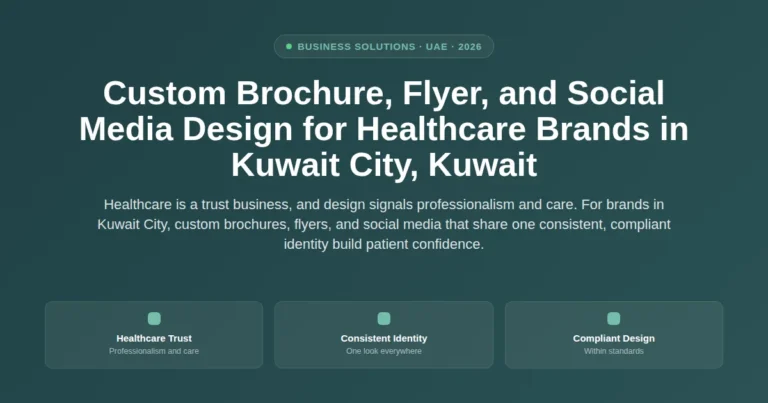 Custom brochure, flyer, and social media design for healthcare brands in Kuwait City, Kuwait featured image