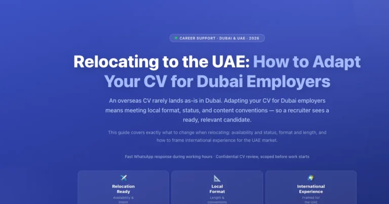 Relocating to the UAE: How to Adapt Your CV for Dubai Employers featured image