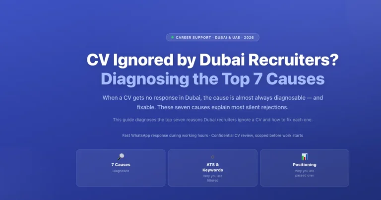 CV Ignored by Dubai Recruiters? Diagnosing the Top 7 Causes featured image