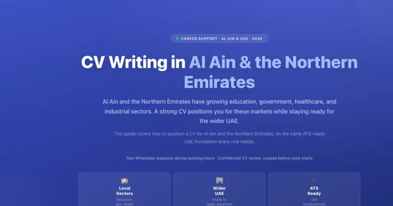 CV Writing in Al Ain & the Northern Emirates featured image