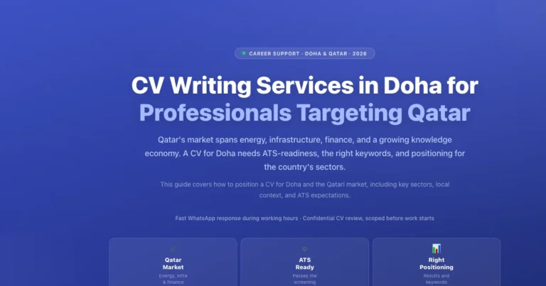 CV Writing Services in Doha for Professionals Targeting Qatar featured image