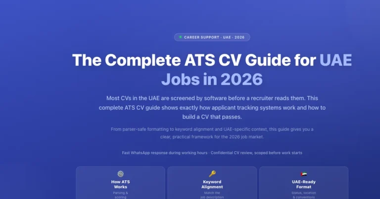 The Complete ATS CV Guide for UAE Jobs in 2026 featured image