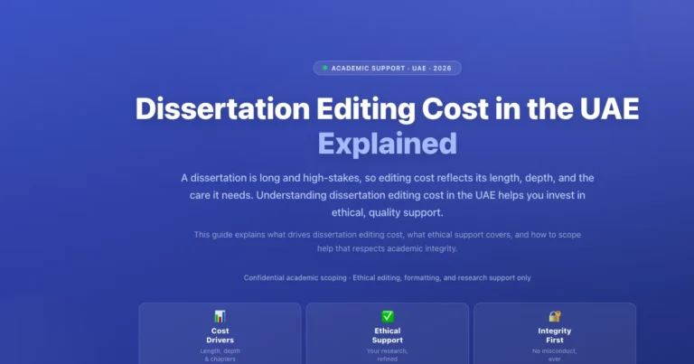 Dissertation Editing Cost in the UAE Explained featured image