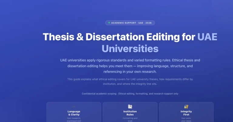 Thesis & Dissertation Editing for UAE Universities featured image