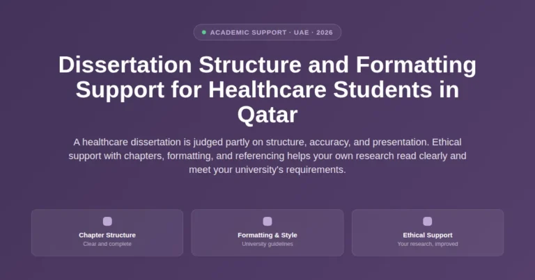 Dissertation structure and formatting support for healthcare students in Qatar featured image