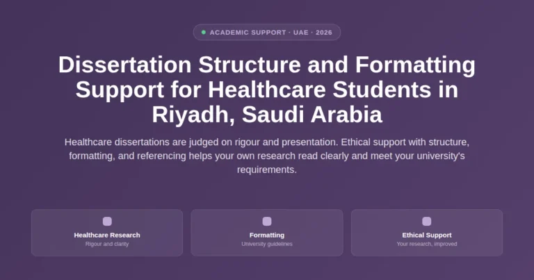 Dissertation formatting for healthcare research in Riyadh, Saudi Arabia featured image