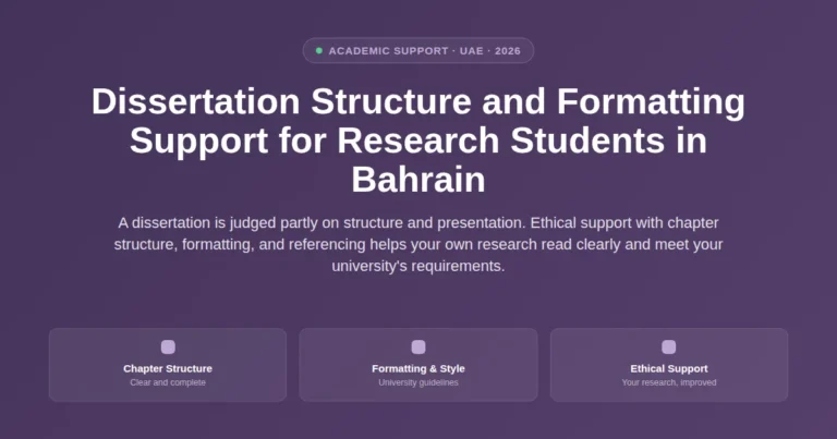 Dissertation structure and formatting support for research students in Bahrain featured image