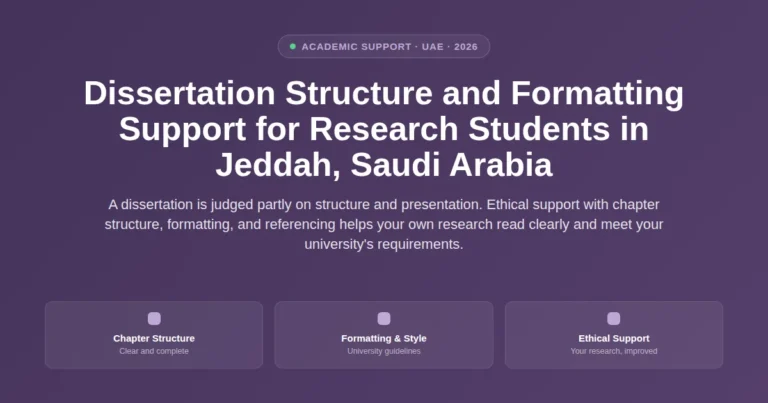 Dissertation formatting support for students in Jeddah, Saudi Arabia featured image