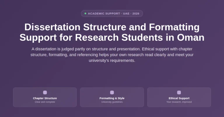 Dissertation structure and formatting support for dissertation students in Oman featured image