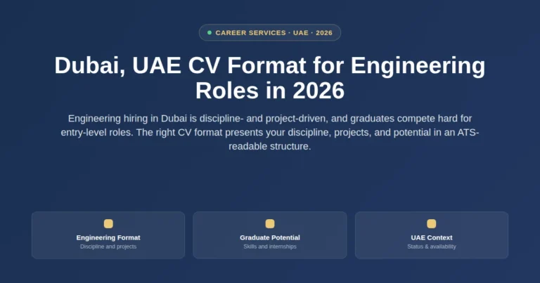 Dubai, UAE CV format for engineering graduates in 2026 featured image