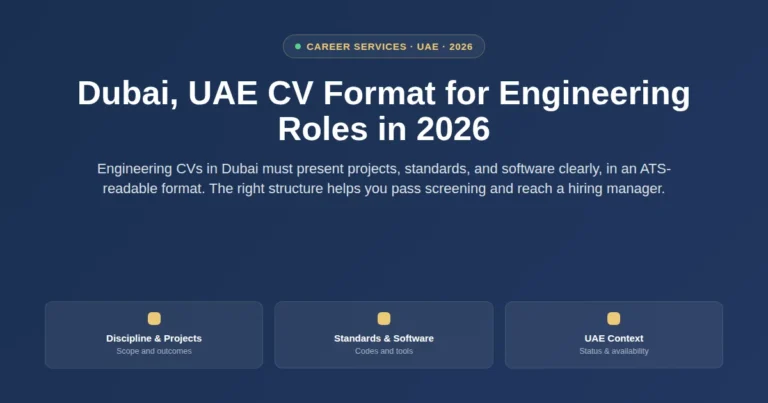 Dubai, UAE CV format for engineering roles in 2026 featured image