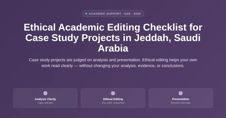 Ethical academic editing for case studies in Jeddah, Saudi Arabia featured image