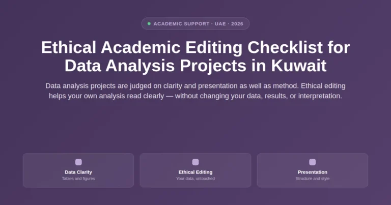 Ethical academic editing checklist for data analysis projects in Kuwait featured image