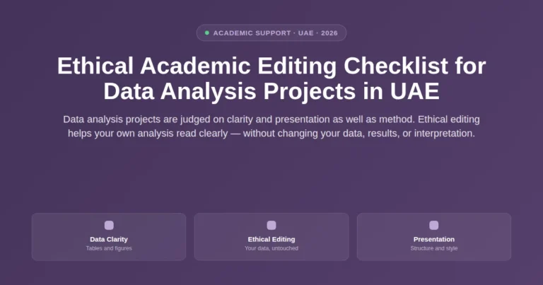Ethical academic editing checklist for data analysis projects in UAE featured image