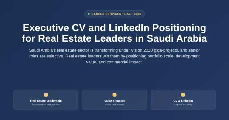 Executive CV and LinkedIn positioning for real estate leaders in Saudi Arabia featured image