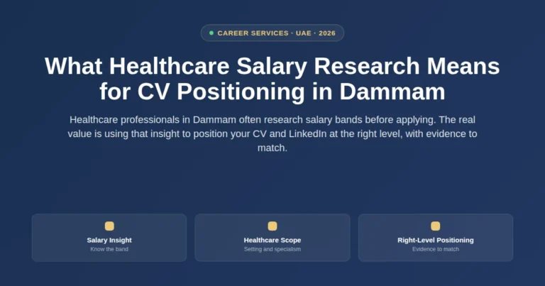 What healthcare salary research means for CV positioning in Dammam, Saudi Arabia featured image