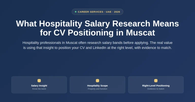What hospitality salary research means for CV positioning in Muscat, Oman featured image