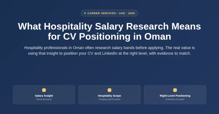 What hospitality salary research means for CV positioning in Oman featured image