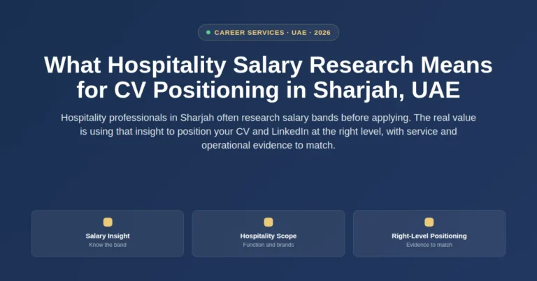 What hospitality salary research means for CV positioning in Sharjah, UAE featured image