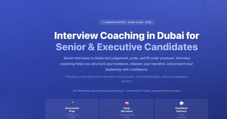 Interview Coaching in Dubai for Senior & Executive Candidates featured image