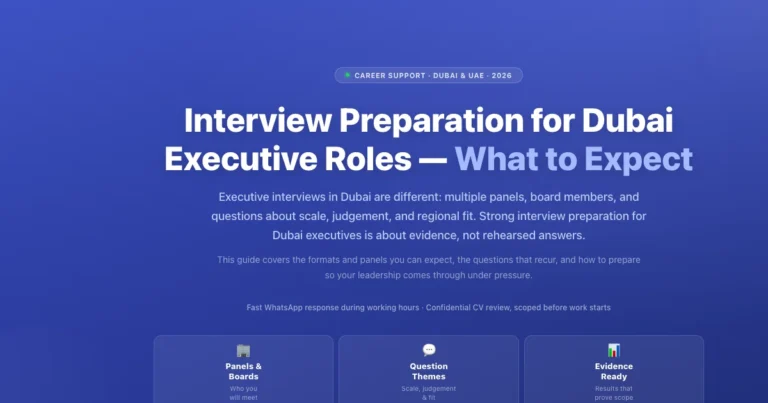 Interview Preparation for Dubai Executive Roles — What to Expect featured image