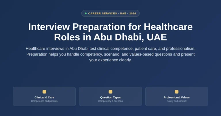 Interview preparation for healthcare roles in Abu Dhabi, UAE featured image