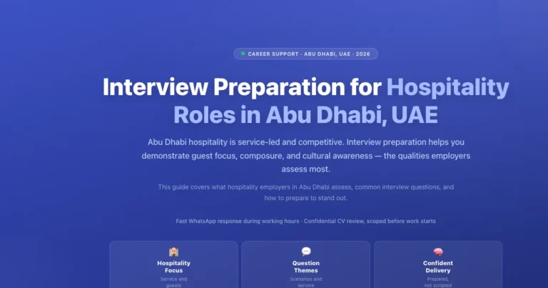 Interview preparation for hospitality roles in Abu Dhabi, UAE featured image