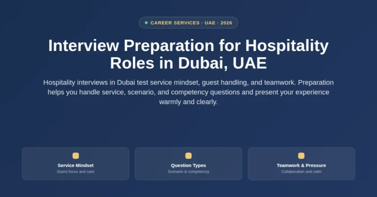 Interview preparation for hospitality roles in Dubai, UAE featured image