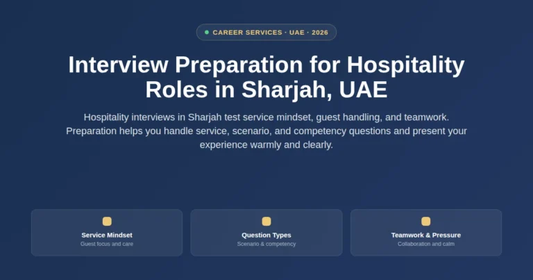 Interview preparation for hospitality roles in Sharjah, UAE featured image